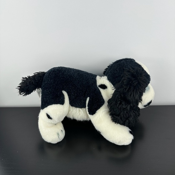 Russ Rare Cocker Spaniel Puppy Dog 10” Black & White Plush Stuffed Animal HTF - Picture 4 of 7